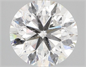 Natural Diamond 2.50 Carats, Round with Very Good Cut, G Color, SI2 Clarity and Certified by GIA