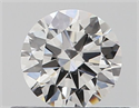 Natural Diamond 0.40 Carats, Round with Excellent Cut, F Color, SI1 Clarity and Certified by GIA