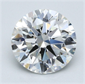 Natural Diamond 2.01 Carats, Round with Excellent Cut, G Color, VS2 Clarity and Certified by GIA