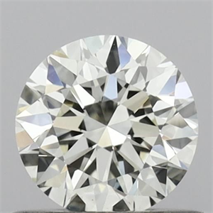 Picture of Natural Diamond 0.52 Carats, Round with Excellent Cut, I Color, IF Clarity and Certified by IGI