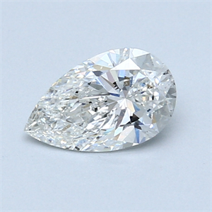 0.72 Carats, Pear Diamond with  Cut, F Color, SI2 Clarity and Certified by GIA