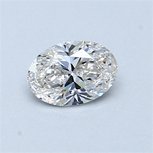 0.50 Carats, Oval Diamond with  Cut, G Color, SI1 Clarity and Certified by GIA