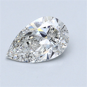 0.80 Carats, Pear Diamond with  Cut, G Color, SI2 Clarity and Certified by GIA