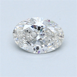 0.70 Carats, Oval Diamond with  Cut, F Color, SI2 Clarity and Certified by GIA