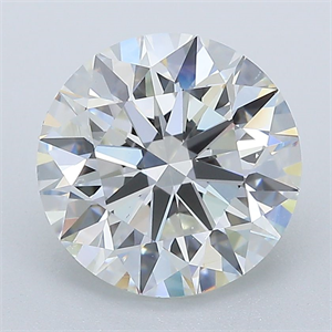 Picture of Natural Diamond 3.51 Carats, Round with Excellent Cut, H Color, VS2 Clarity and Certified by GIA