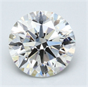 Natural Diamond 2.01 Carats, Round with Excellent Cut, H Color, SI1 Clarity and Certified by GIA