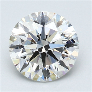 Picture of Natural Diamond 2.01 Carats, Round with Excellent Cut, H Color, SI1 Clarity and Certified by GIA