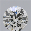 Natural Diamond 0.51 Carats, Round with Excellent Cut, H Color, VS2 Clarity and Certified by IGI