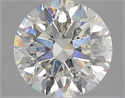 Natural Diamond 2.40 Carats, Round with Excellent Cut, I Color, I1 Clarity and Certified by GIA