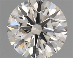 Picture of Natural Diamond 0.40 Carats, Round with Excellent Cut, J Color, VVS2 Clarity and Certified by GIA