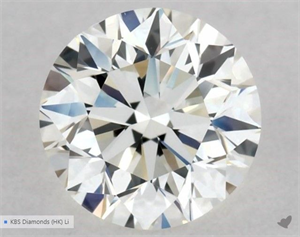 Picture of Natural Diamond 0.50 Carats, Round with Excellent Cut, J Color, VVS2 Clarity and Certified by GIA