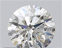 Natural Diamond 0.45 Carats, Round with Excellent Cut, J Color, IF Clarity and Certified by GIA