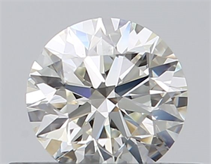 Picture of Natural Diamond 0.45 Carats, Round with Excellent Cut, J Color, IF Clarity and Certified by GIA