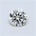 Natural Diamond 0.50 Carats, Round with Good Cut, K Color, VVS2 Clarity and Certified by GIA