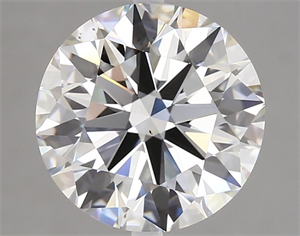 Picture of Natural Diamond 4.01 Carats, Round with Excellent Cut, G Color, VS2 Clarity and Certified by GIA