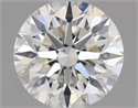 Natural Diamond 0.53 Carats, Round with Excellent Cut, J Color, VS2 Clarity and Certified by GIA