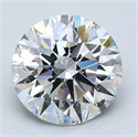 Natural Diamond 2.01 Carats, Round with Excellent Cut, G Color, SI2 Clarity and Certified by GIA