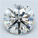 Natural Diamond 3.51 Carats, Round with Excellent Cut, I Color, VS1 Clarity and Certified by GIA