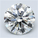 Natural Diamond 3.74 Carats, Round with Excellent Cut, I Color, SI2 Clarity and Certified by GIA