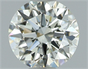 Natural Diamond 0.51 Carats, Round with Excellent Cut, K Color, VVS2 Clarity and Certified by GIA