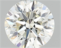 Natural Diamond 0.60 Carats, Round with Excellent Cut, K Color, VVS2 Clarity and Certified by GIA