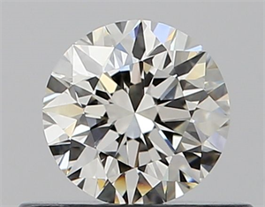 Picture of Natural Diamond 0.40 Carats, Round with Very Good Cut, I Color, VVS2 Clarity and Certified by GIA