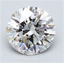 Natural Diamond 2.59 Carats, Round with Excellent Cut, E Color, SI2 Clarity and Certified by GIA