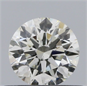 Natural Diamond 0.44 Carats, Round with Excellent Cut, J Color, SI1 Clarity and Certified by GIA