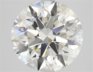 Picture of Natural Diamond 3.47 Carats, Round with Excellent Cut, K Color, VVS2 Clarity and Certified by GIA