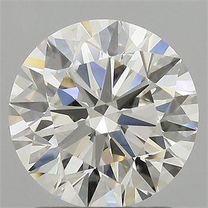 Picture of Natural Diamond 1.61 Carats, Round with Excellent Cut, I Color, VVS2 Clarity and Certified by GIA