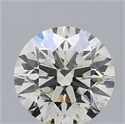 Natural Diamond 0.52 Carats, Round with Excellent Cut, I Color, SI2 Clarity and Certified by IGI