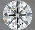 Natural Diamond 2.50 Carats, Round with Excellent Cut, H Color, VVS2 Clarity and Certified by IGI