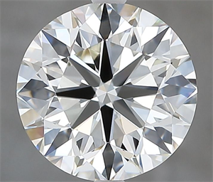 Picture of Natural Diamond 2.50 Carats, Round with Excellent Cut, H Color, VVS2 Clarity and Certified by IGI