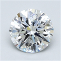 Natural Diamond 1.54 Carats, Round with Excellent Cut, F Color, VVS2 Clarity and Certified by GIA