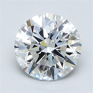 Picture of Natural Diamond 1.54 Carats, Round with Excellent Cut, F Color, VVS2 Clarity and Certified by GIA