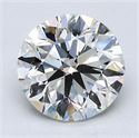 Natural Diamond 1.80 Carats, Round with Excellent Cut, I Color, VS1 Clarity and Certified by GIA