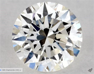 Picture of Natural Diamond 0.41 Carats, Round with Excellent Cut, H Color, VS1 Clarity and Certified by GIA