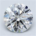 Natural Diamond 2.01 Carats, Round with Excellent Cut, E Color, SI2 Clarity and Certified by GIA