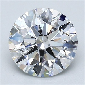 Picture of Natural Diamond 2.01 Carats, Round with Excellent Cut, E Color, SI2 Clarity and Certified by GIA