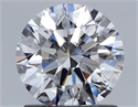 Natural Diamond 1.20 Carats, Round with Excellent Cut, D Color, IF Clarity and Certified by GIA