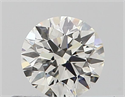 Natural Diamond 0.40 Carats, Round with Very Good Cut, I Color, VVS2 Clarity and Certified by GIA