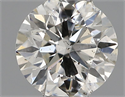 Natural Diamond 0.42 Carats, Round with Excellent Cut, H Color, SI1 Clarity and Certified by IGI