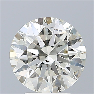 Picture of Natural Diamond 3.02 Carats, Round with Excellent Cut, J Color, SI2 Clarity and Certified by GIA