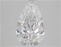 Natural Diamond 2.50 Carats, Pear with  Cut, D Color, VS1 Clarity and Certified by GIA