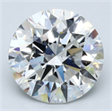 Natural Diamond 4.19 Carats, Round with Excellent Cut, F Color, SI1 Clarity and Certified by GIA