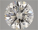 Natural Diamond 4.05 Carats, Round with Excellent Cut, K Color, VVS2 Clarity and Certified by GIA