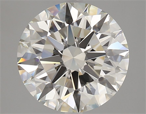 Picture of Natural Diamond 4.05 Carats, Round with Excellent Cut, K Color, VVS2 Clarity and Certified by GIA