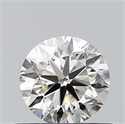 Natural Diamond 0.50 Carats, Round with Very Good Cut, K Color, VVS2 Clarity and Certified by GIA