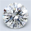 Natural Diamond 2.70 Carats, Round with Excellent Cut, H Color, VVS2 Clarity and Certified by GIA