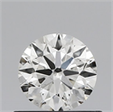 Natural Diamond 0.58 Carats, Round with Excellent Cut, H Color, SI1 Clarity and Certified by IGI